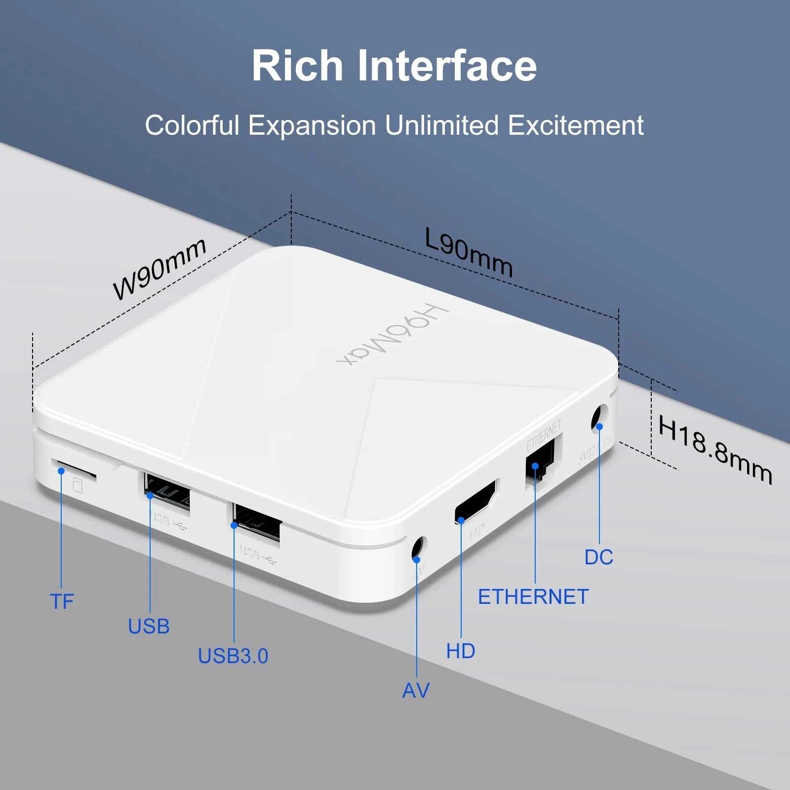 H96 Android 14 TV BOX RK3518 4K 2.4G 5G Wifi BT 100M Lan 16GB The jack market .AU The jack market .AU Accessories Electronics $ 96 14:350852#2G 8G;200009209:201484778