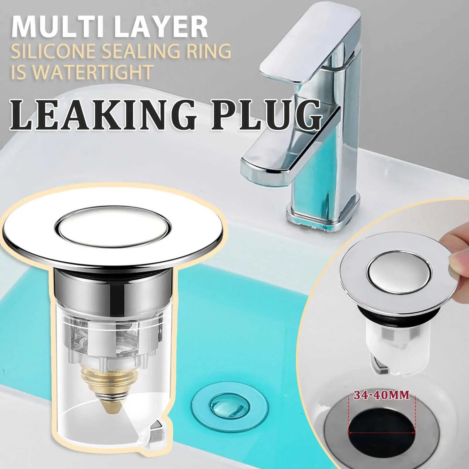 Universal Washbasin Leaking Stopper Push Type Bounces Drain Filter for Bathroom Kitchen The jack market .AU The jack market .AU Home $ 49 14:202675806#B