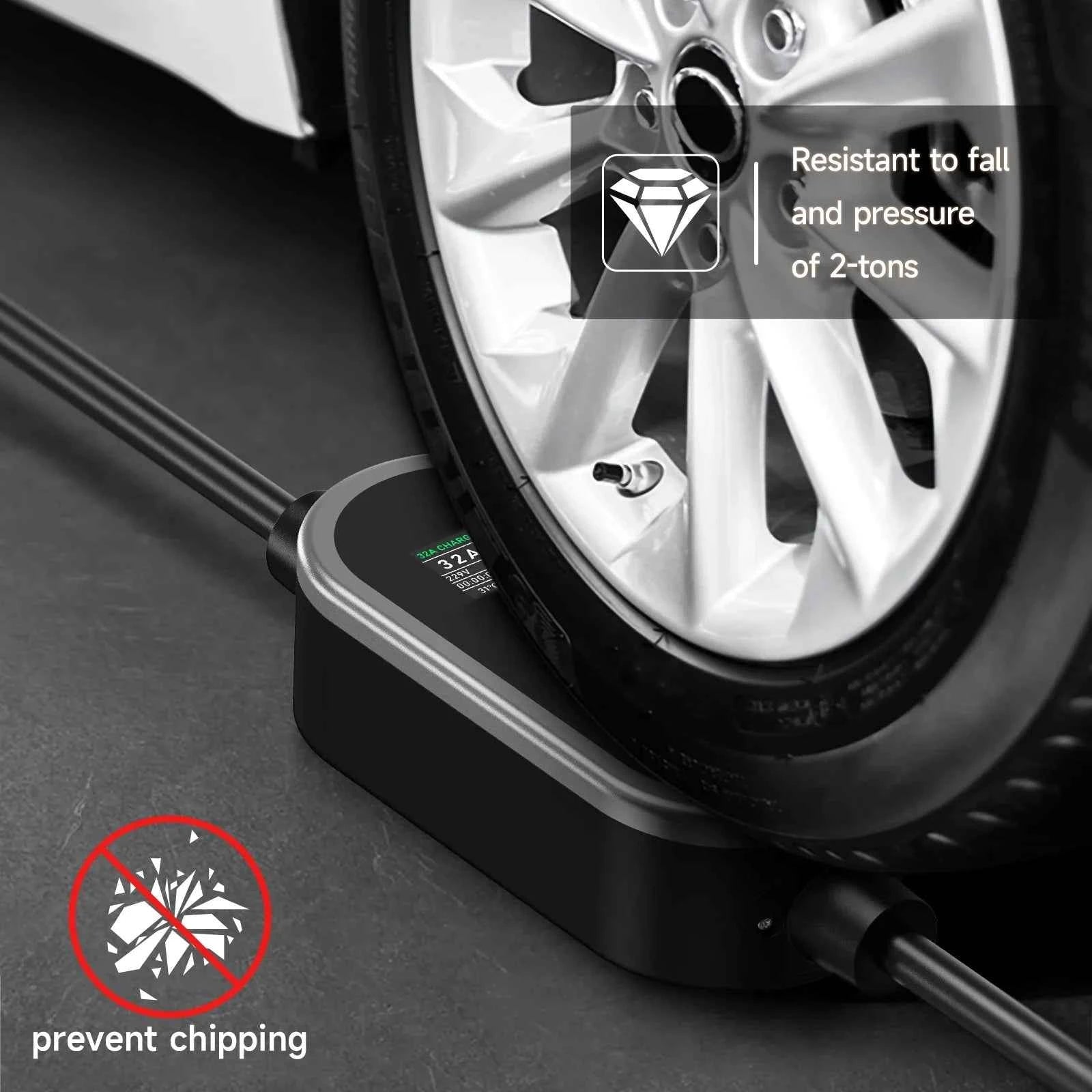 Puppyfc 7KW 32A Smart WiFi Portable EV Charger Type1/Type2 Home Electric Vehicle Charging Station with CEE Plug