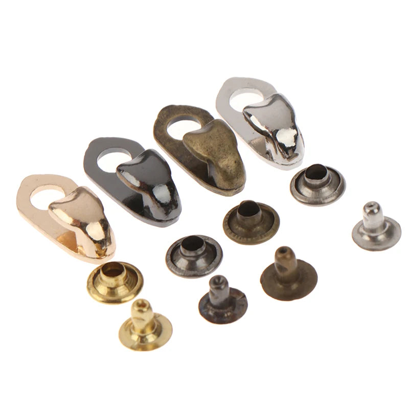 10Set Outdoor Speed Shoe Lace Hooks Lace Fittings Buckles With Rivets For Climb Hiking Shoes Work Mountaineering Boots