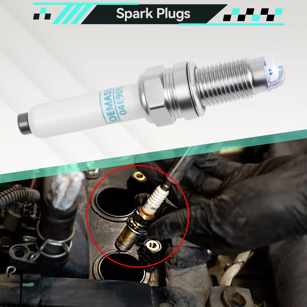4X Iridium Spark Plugs For Audi A3 A4 A5 Seat Ibiza Leon Skoda Fabia Octavia VW Golf VI VII Jetta Passat B8 Touran 04E 905 612