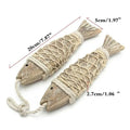 Fish Boho Decor 2-pieces Antique Wood Fish Sculpture with Fishing Net Aesthetic Art Decoration for Home Boats Balcony Pub The jack market .AU The jack market .AU Fishing Gear $ 26 14:10#A