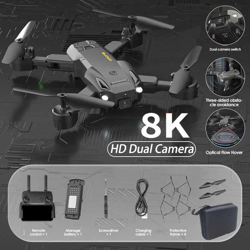 Drone 8K Professional Drones 4K HD Aerial Photography Obstacle Avoidance Quadcopter Helicopter RC Distance 3000M The jack market .AU The jack market .AU Drones $ 95 14:350852#Black Avoid Dual 8K
