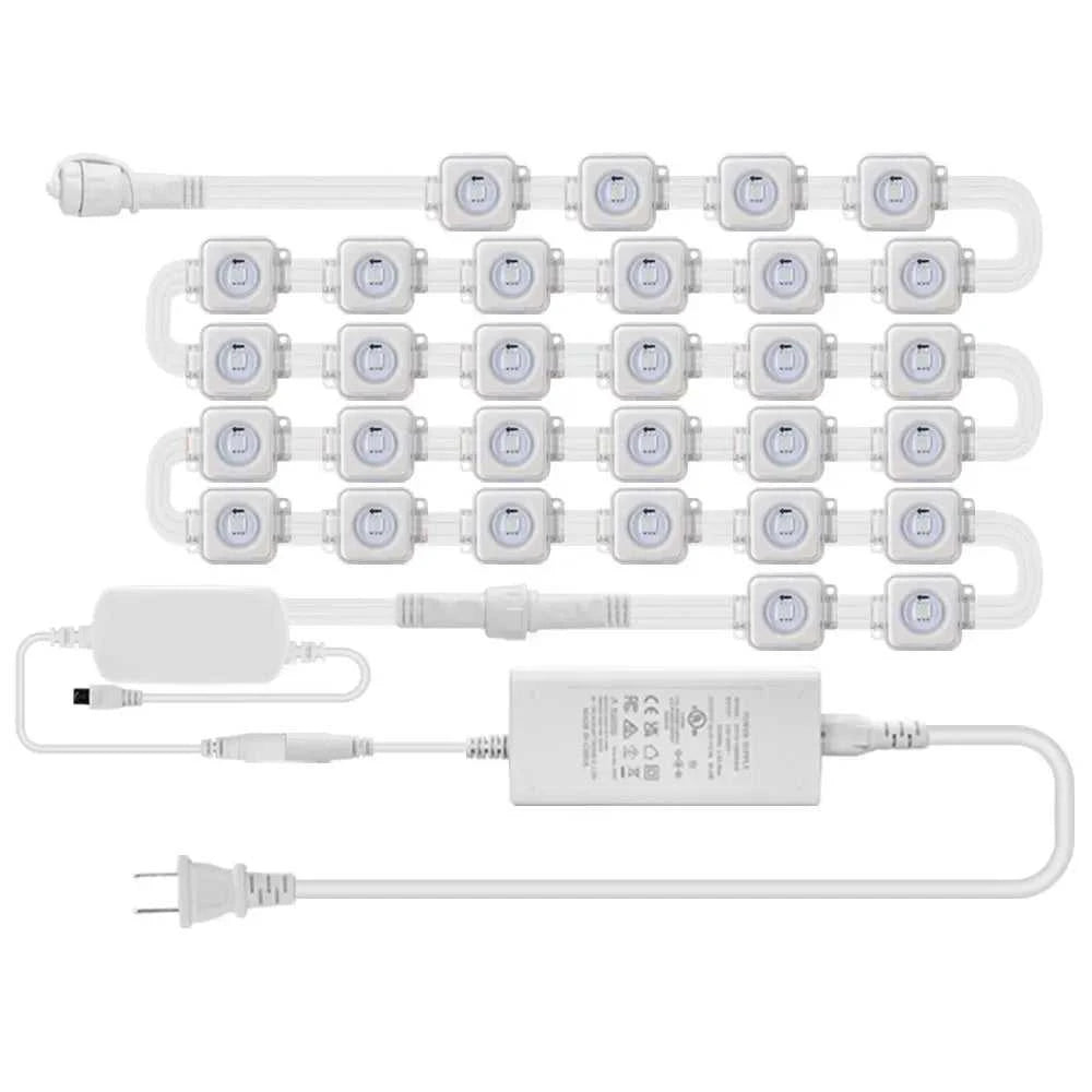 5054 16703IC(WS2811 WS2812B) Outdoor Eaves LED Light String Kit 2.4G BEL+WIFI Controller Work With Alexa Google Home Assistant The jack market .AU The jack market .AU Home $ 224 136:9131281595#Eaves LED Light;14:233220333#UK Plug;380:42061083#45m