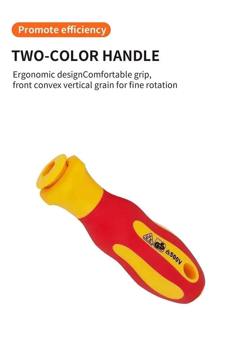 10Pcs Interchangeable Blade VDE Insulated Screwdriver Set with Case Magnetic 500V Home and Professional Use Electricians Tools