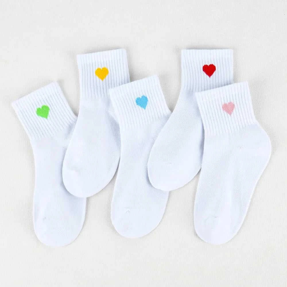 5 Pairs Girls Socks Cute Heart Pattern Comfortable Kids White Socks The jack market .AU The jack market .AU Mum & Kids: Essential Products for Every Family $ 23 5:201336222#S 1-3Y 11-13cm