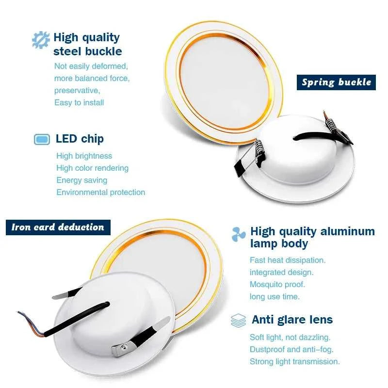 10pcs/lot Led Downlight 5W 9W 12W 15W 18W AC110V 220V Recessed Ceiling Light DC12V 24V Round Panel Down Light Spotlight Lighting The jack market .AU The jack market .AU Home $ 82 136:173#White Spring Buckle;200000531:771#Cold White;249:200002590#AC220V 9W