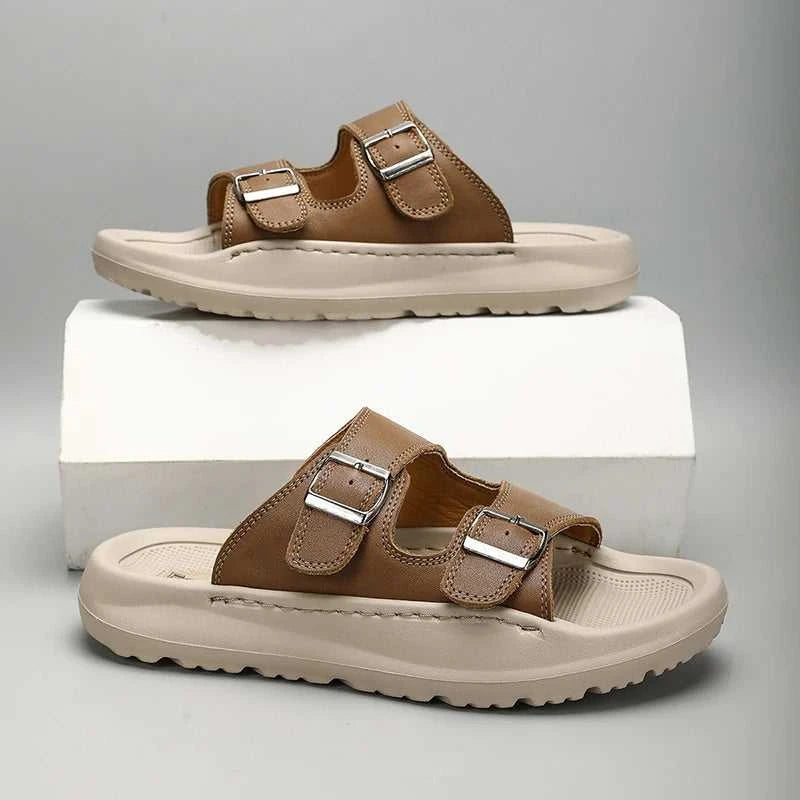 Italian Leather Double Buckle Cowhide Slippers for Men Hotel Beach Summer Shoes High Quality Slip on Light Flats Male Flip Flops The jack market .AU The jack market .AU Step Up Your Style: Trendy Shoes for Every Occasion! $ 90 14:193;200000124:100013888