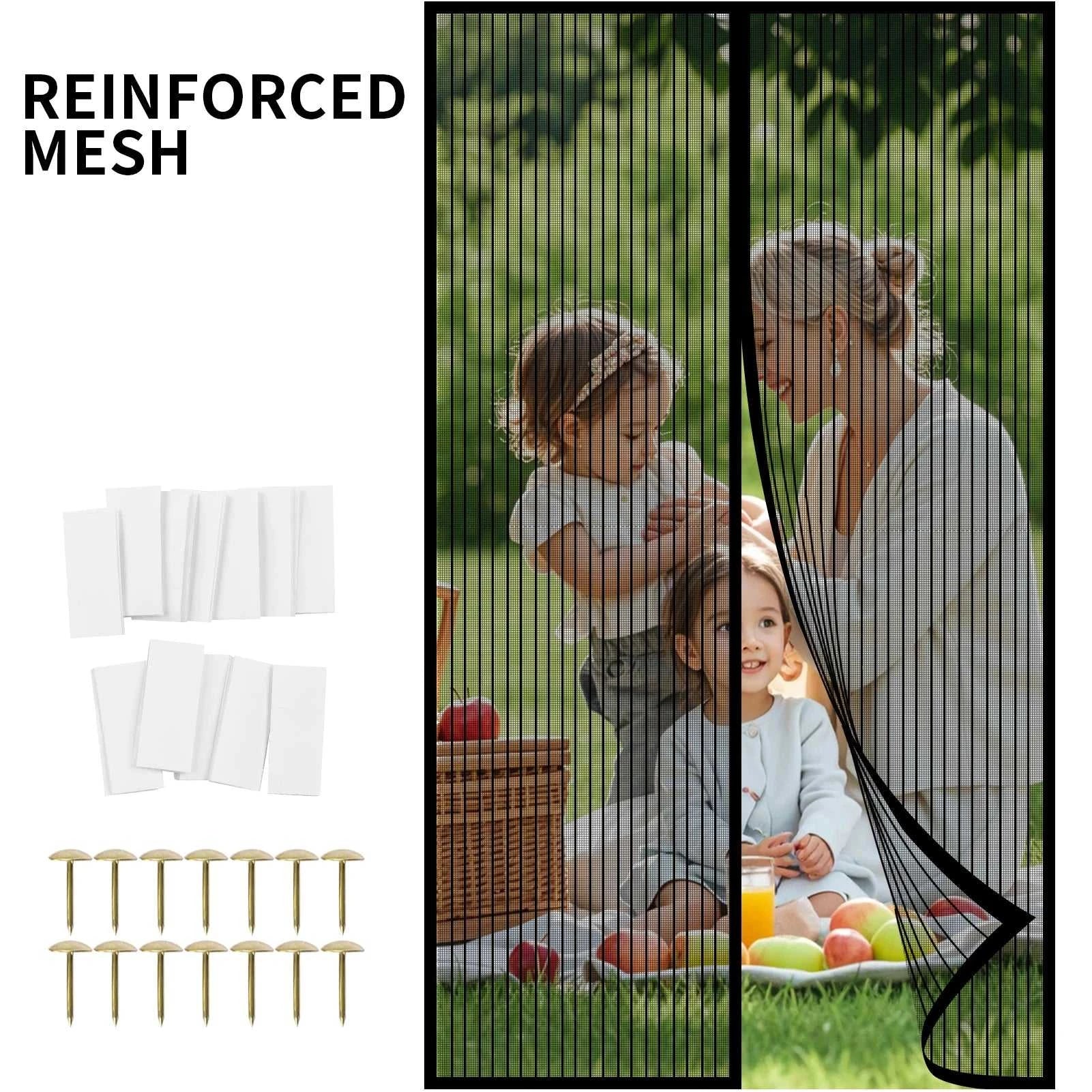 Magnetic Screen Door Hands Free Mesh Partition Heavy Duty Curtain Keeps Bugs Out Frame Hook & Loop Pet and Kid Friendly The jack market .AU The jack market .AU Home $ 53 14:173#90x210CM