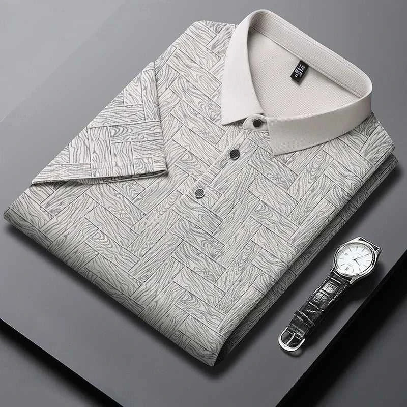 2024 Summer New Men's Business Print Short Sleeved POLO Shirt Comfortable and Cool Casual Fashion T-shirt The jack market .AU The jack market .AU Men Fashion $ 30 14:350852;5:4182
