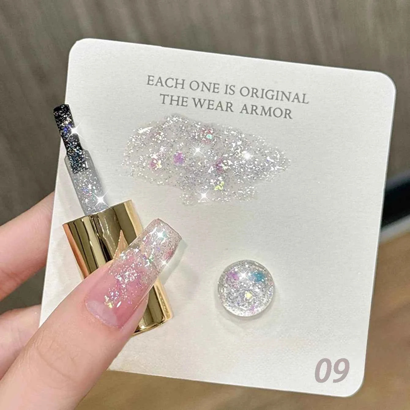 10ML 1-8pcs 2026 New Style Clear Universal White Glass Beads Cat Eye Magnet Gel Nail Polish Suitable For Toe Nails White Nails