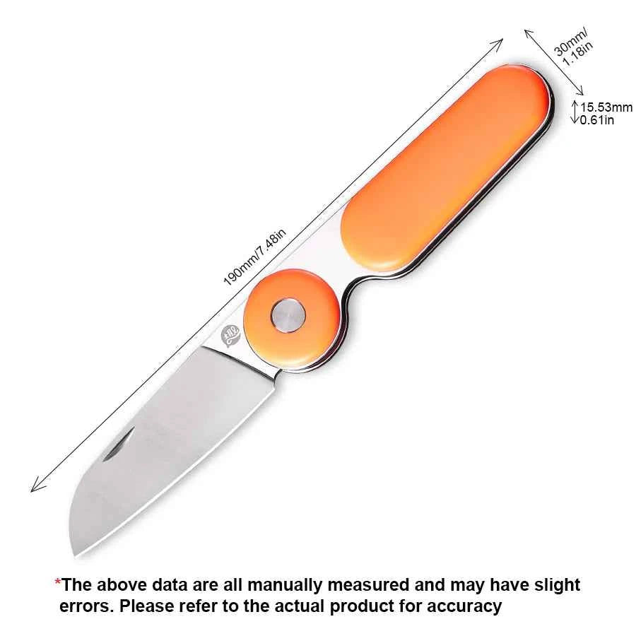 YingQu CP58 Folding Knife Stainless Steel Knife Food Grade ABS Handle Outdoor Camping Pocketknives Fruit Cutting Hand Tools