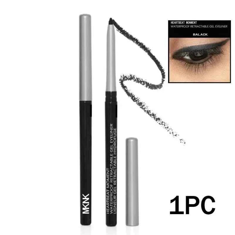 Strong Black Long-lasting Waterproof Gel Eyeliner Pencil Smooth Quick-drying Easy Color Glue Eyeliner Pen Eye Makeup Cosmetics