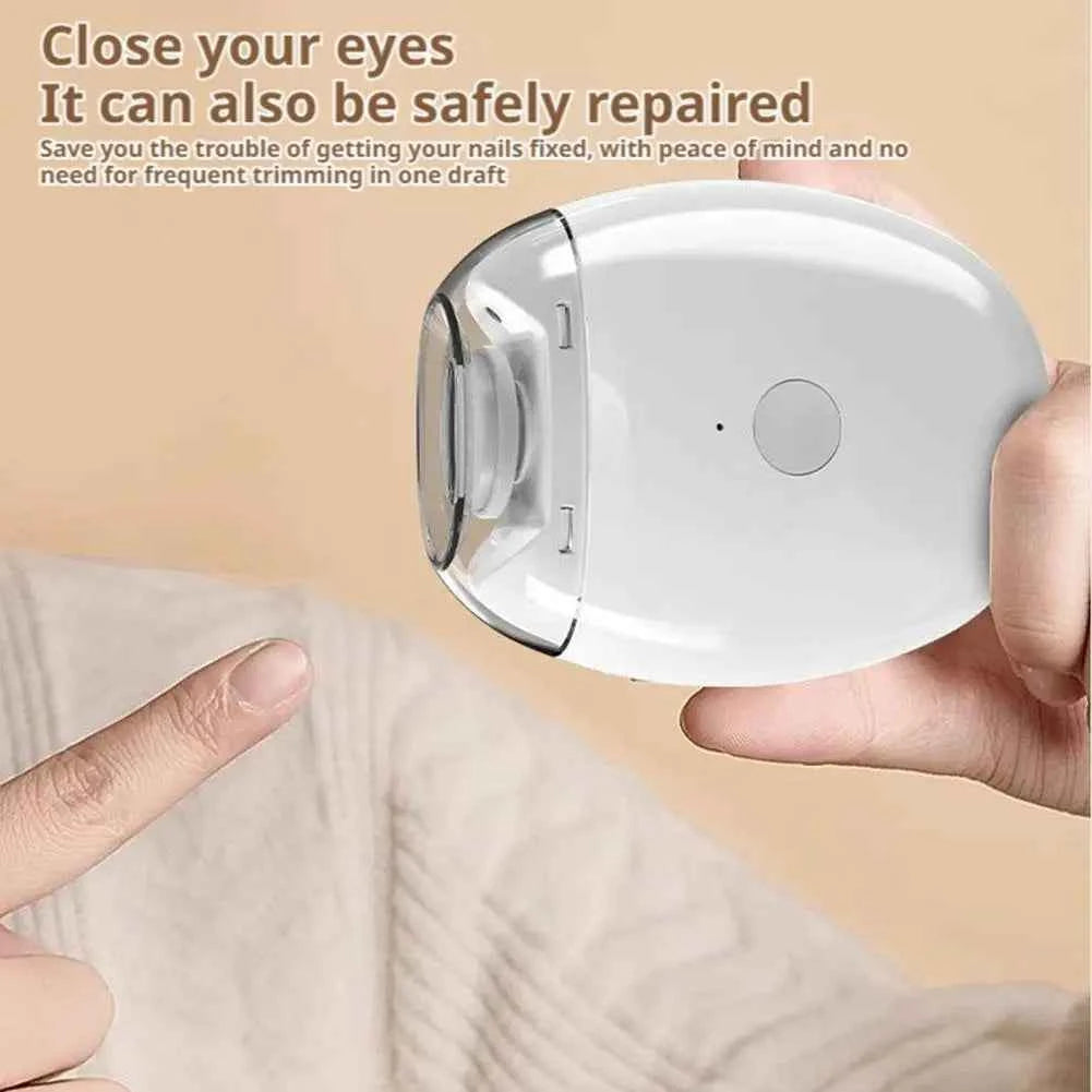 Fully Automatic Electric Nail Clipper Semplice Portatile with LED Light for Baby Elderly Child Manicure Nail Care Trimmer