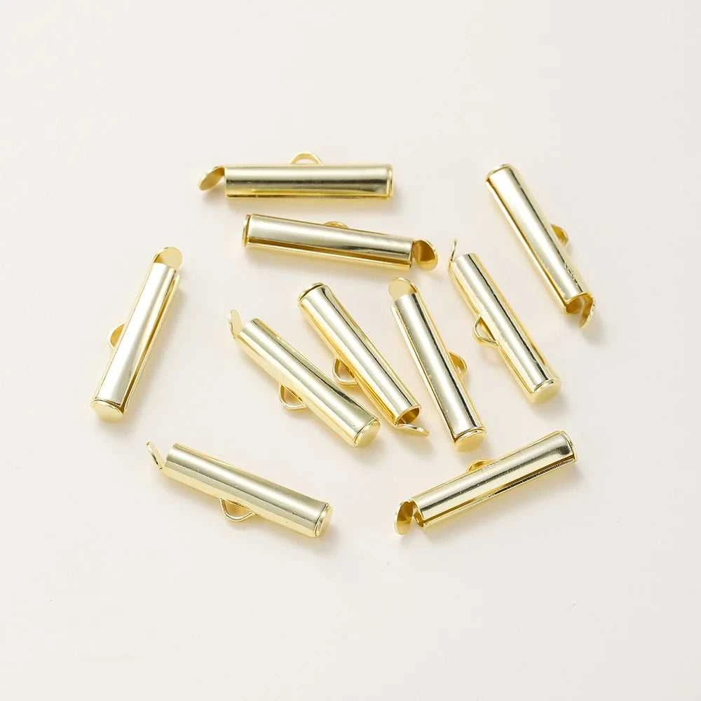 10PCS 14/18K Gold Brass Side Crimp End Tube Slide Clasps Bracelet Earring Buckles Connectors DIY Jewelry Making Findings The jack market .AU The jack market .AU Jewellery & Chains $ 48 14:29#14K;5:100014065#30x4mm
