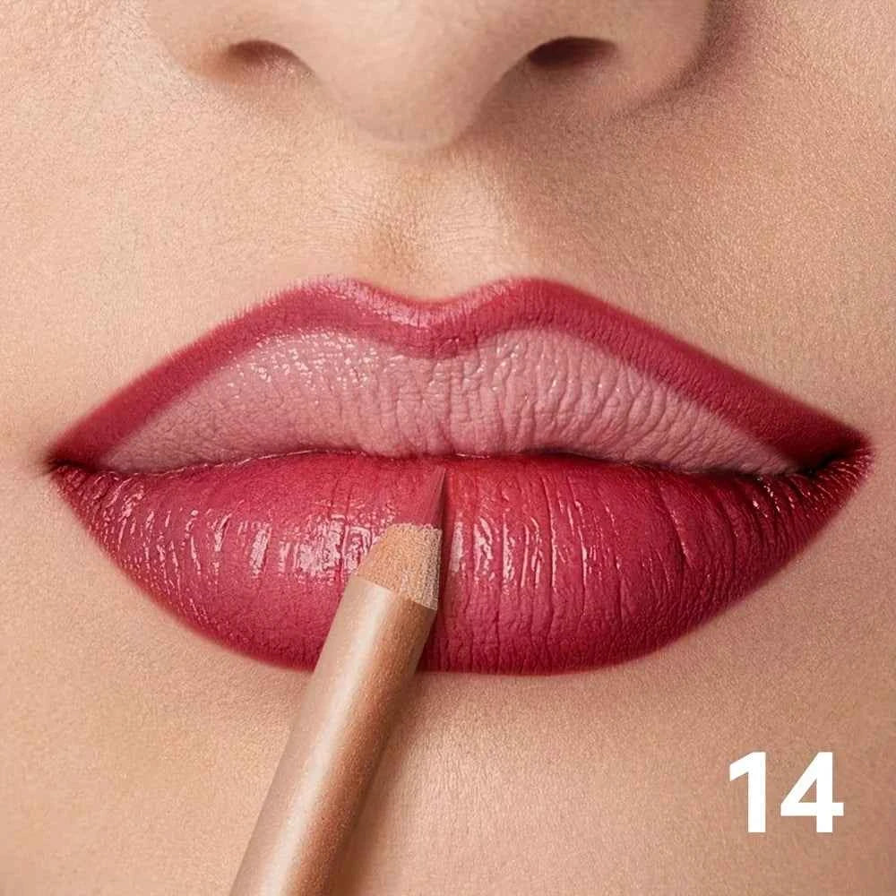 Waterproof Matte Lip Liner, Long Lasting High Pigment Lip Pencil, Smooth Precise Lip Contour for Women