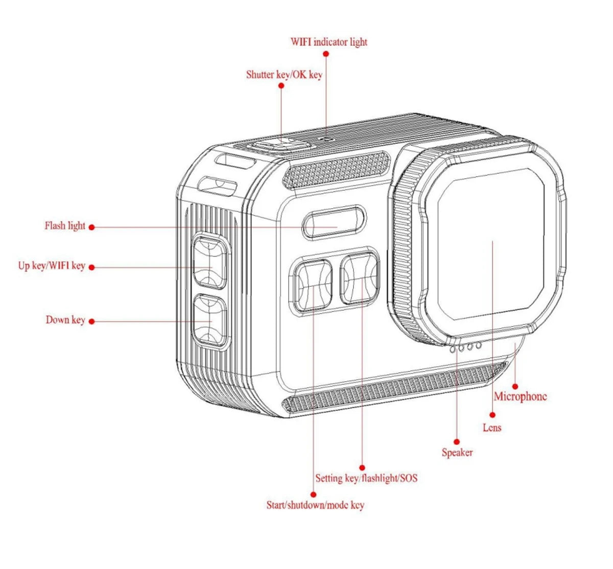 Action Camera 4K60FPS WiFi Anti-shake Action Camera With Remote Control Screen Waterproof Sport Camera drive recorder