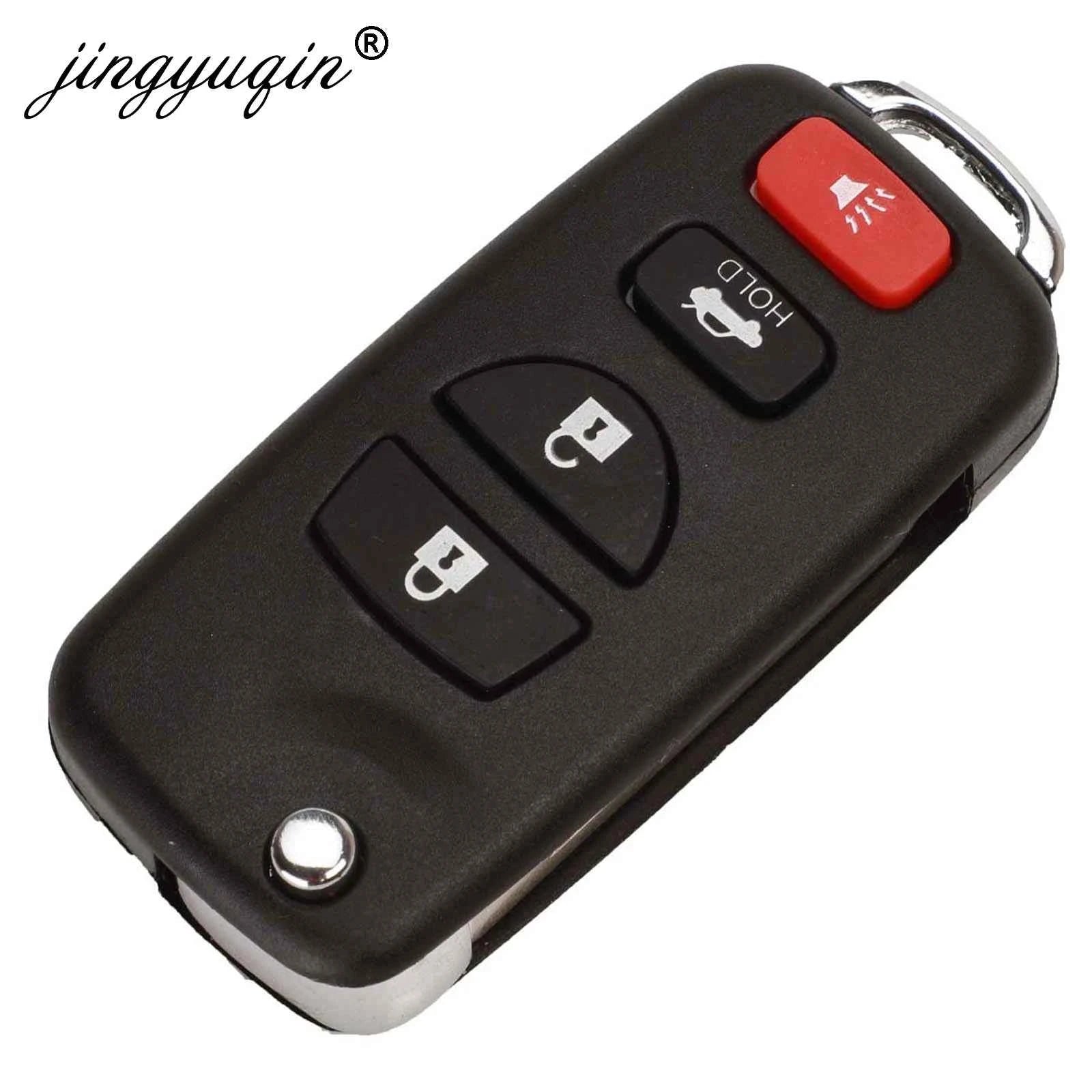 jingyuqin 3/4BT Modified Flip Remote Car Key Shell Case For NISSAN Pathfinder Titan Versa Maxima Frontier Xterra Murano INFINITI