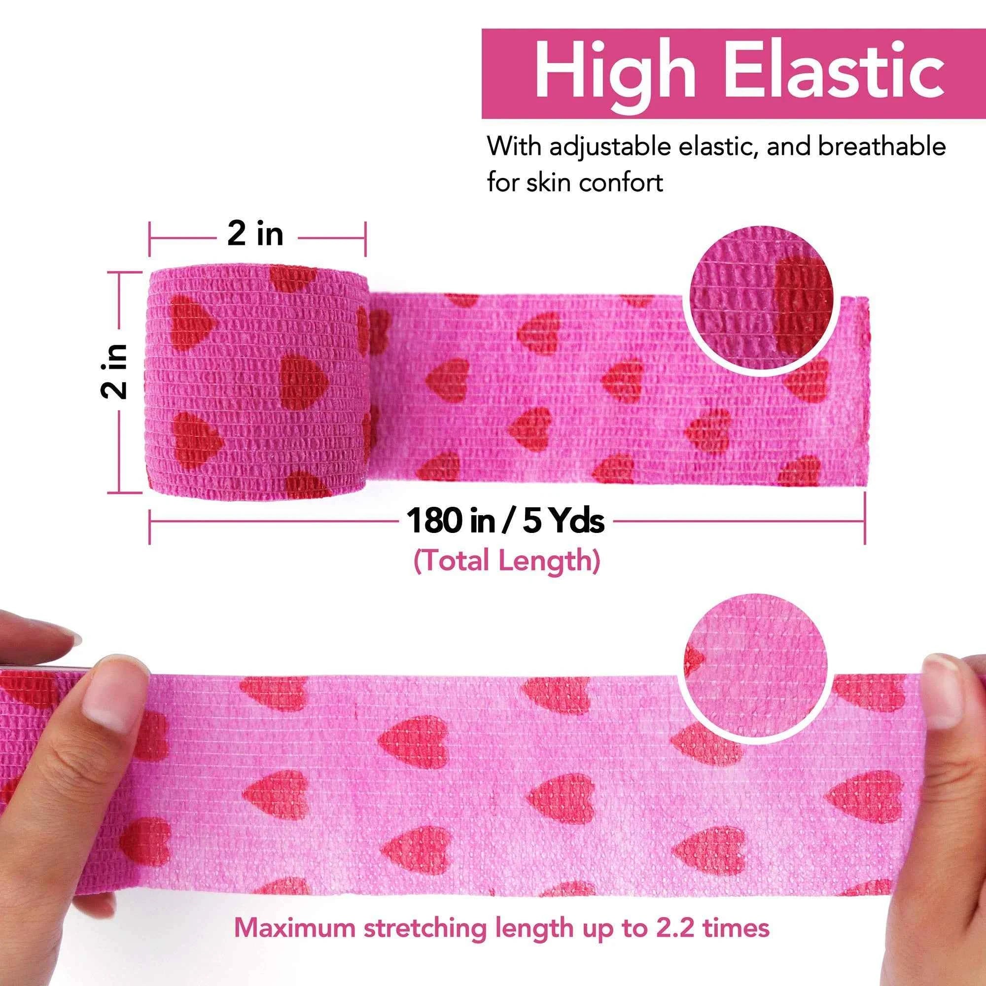 DM Love Tape Tattoo Handle Bandage Anti-slip Nonwoven Waterproof Disposable Self-adhesive Elastic Bandage Grip Cover Wrap