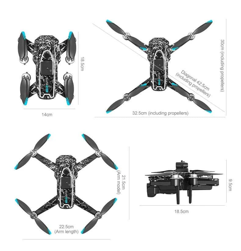 New D13 Drone 4K Professional HD Triple Camera 5G WIFI FPV Dron 360° Obstacle Avoidance Brushless Large Screen RC Quadcopter Toy The jack market .AU The jack market .AU Drones $ 123 14:173#D13-Screen Drone