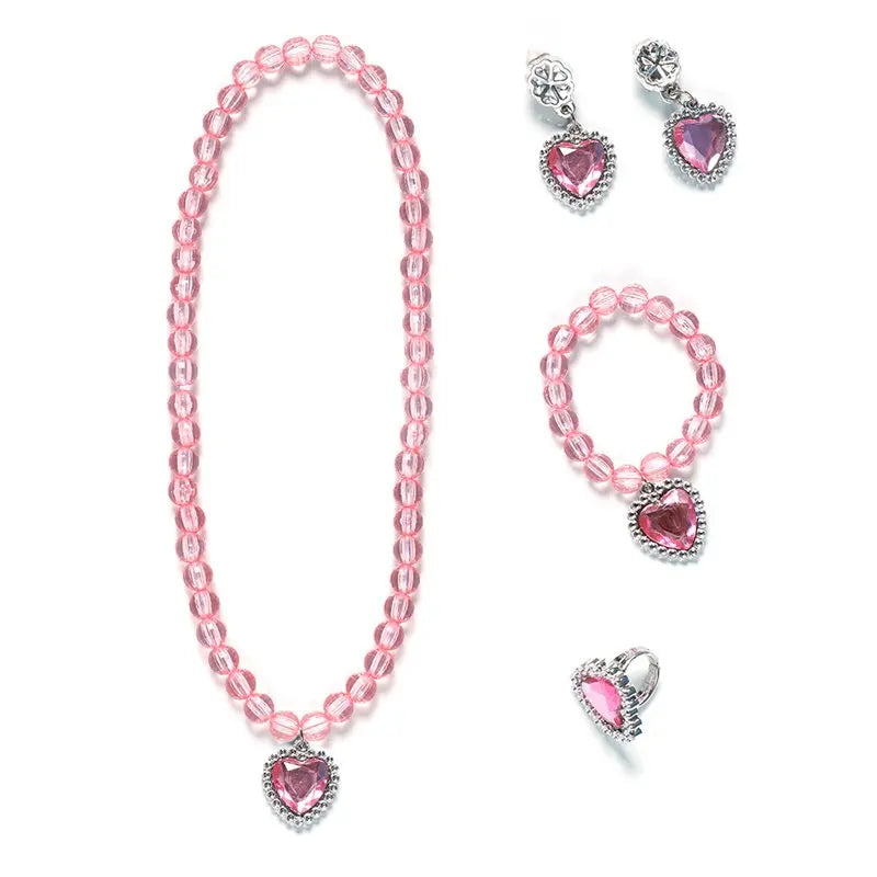 Girls Princess Dress Accessories Gloves Wand Crown Jewelry Set Princess Wig Braid Princess Dress Costume Cosplay Accessories