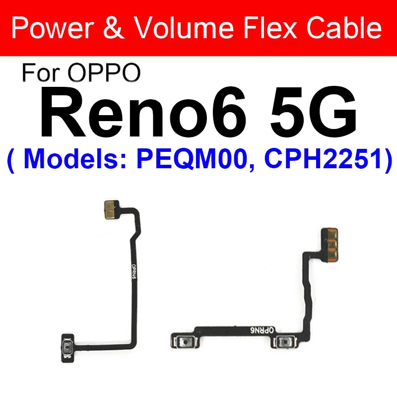 OPPO Power Volume Flex Cable - Durable Replacement for Reno 5, 6, Pro Plus, 6 Lite, 4G & 5G