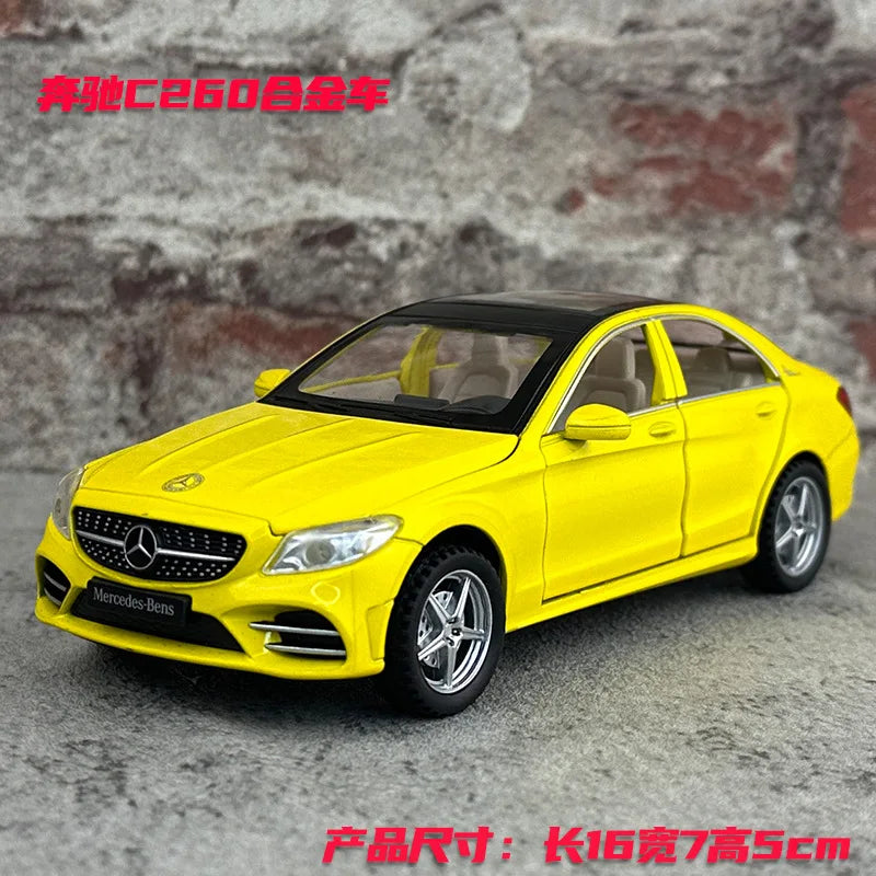 1:32 Mercedes C-Class Diecast Alloy Car Model – Sound & Light Toy Gift