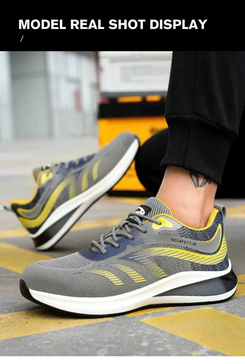 New 2024 Fashion Men Safety Shoes Steel Toe Sneakers Lightweight Anti-smash Anti-puncture Man Breathable Work Safety Boots The jack market .AU The jack market .AU Step Up Your Style: Trendy Shoes for Every Occasion! $ 98 14:175#Green;200000124:200000338