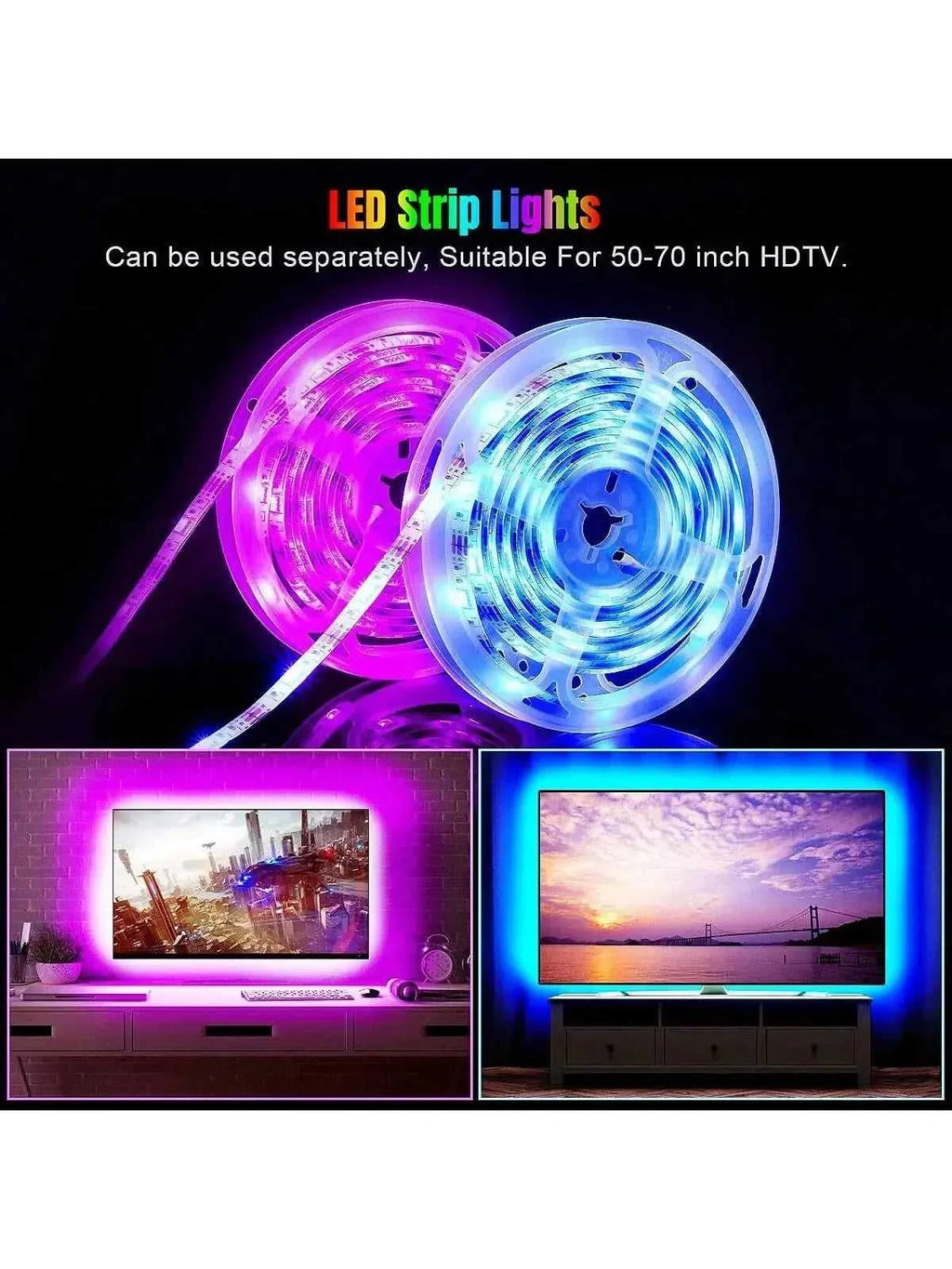 1-30M/100FT LED Strip Light USB RGB LED Ribbon Tape Bluetooth Touch Remote Control LED Strip LED TV Backlight For Bedroom Decor The jack market .AU The jack market .AU Home $ 67 136:9131285835#IR 3Key;14:29#RGB 5050;380:6287#25M