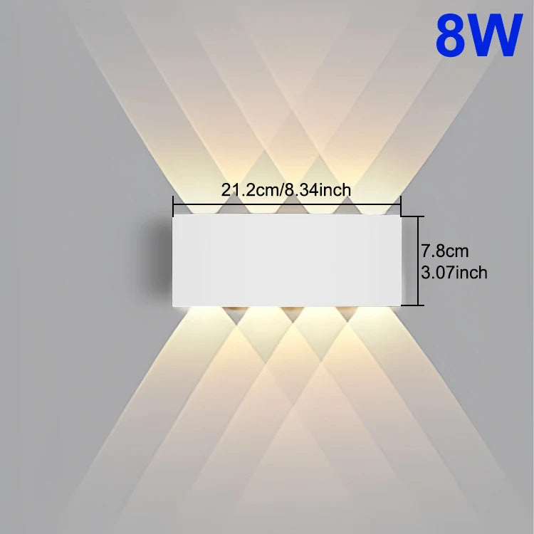 LED Wall Light Waterproof IP65 Outdoor Wall Lamp Garden Porch Light Decor Garden Yard Bathroom Bedroom Living Room AC85-265V - Jack market 1988Jack Market 1988