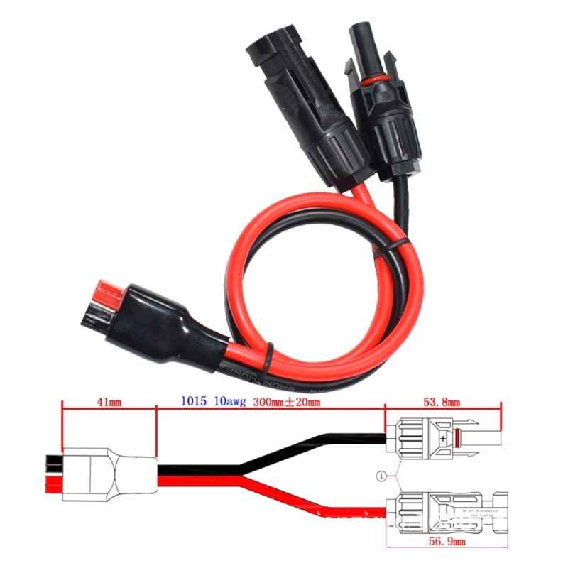 M6CF MC 4 to 30A Andersons Plugs Mc 4 Connector to 30A Andersons Connecting Wires