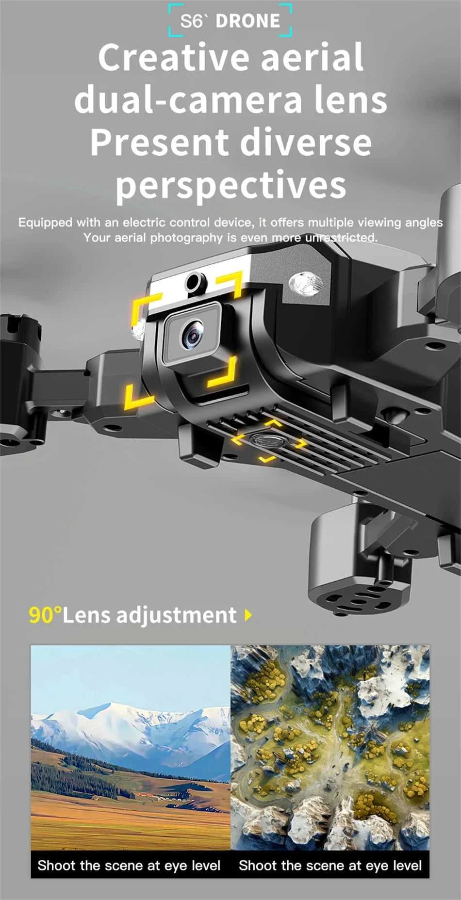 New Hot Sell S6 Drone Profesional 8k 4K HD Camera Optical Flow 5G Control Screen Obstacle Avoidance Quadcopter APRON Kid Gift The jack market .AU The jack market .AU Drones $ 89 14:10#MAX BLUE;200000828:201589807#Dual 8K