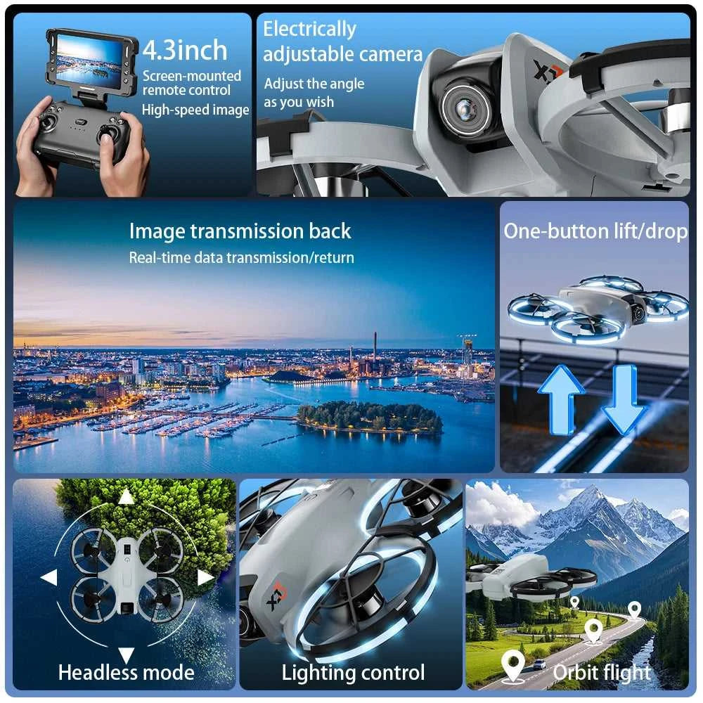 Dual camera high-definition drone, headless mode, 360 ° flip, easy to operate, suitable for outdoor travel The jack market .AU The jack market .AU Drones $ 114 14:193#XJ3-A-4.3-GY-1B
