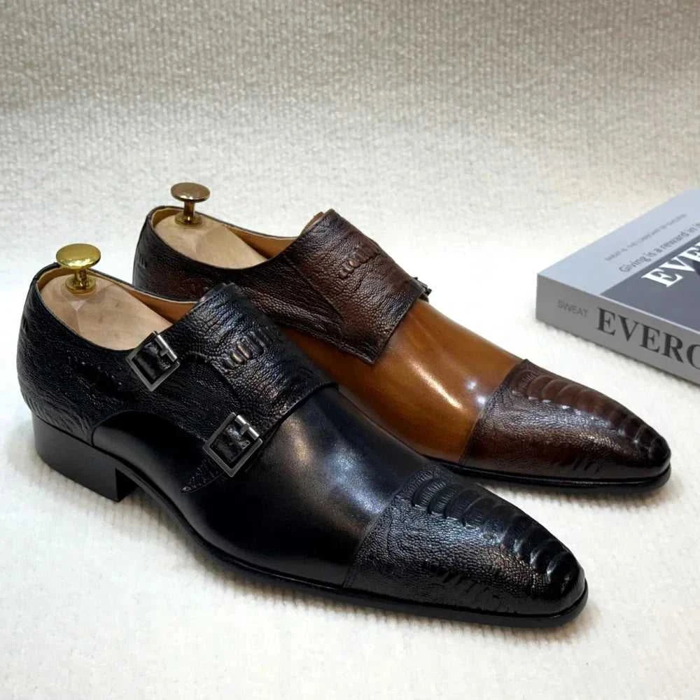 Men's Handmade Brown Monk Shoes Double Buckle Genuine Cow Leather Luxury Wedding Business Formal Basic Men's Footwear The jack market .AU The jack market .AU Step Up Your Style: Trendy Shoes for Every Occasion! $ 132 14:193#black;200000124:200000364