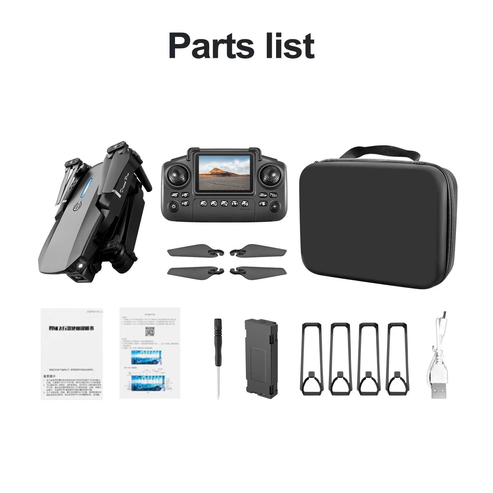 New E88 E99 Drone Remote Control with Screen Dual Camera Optical Flow Localization 2.4G RC Quadcopter One-button Take-off Drones The jack market .AU The jack market .AU Drones $ 84 14:10#E99-grey