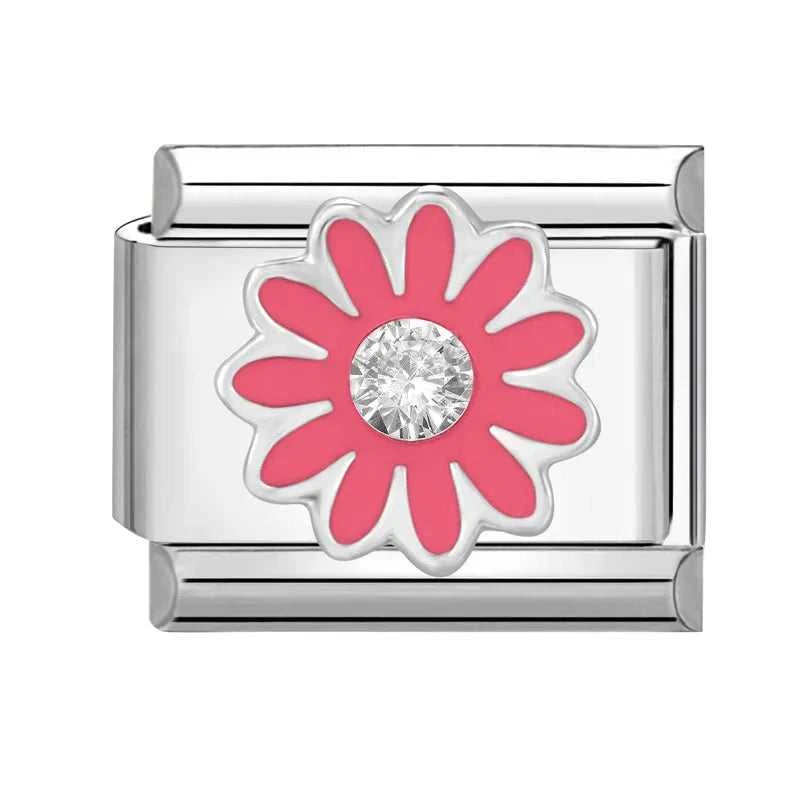 2024 Fashion Pretty Sweet Colour Rose Flower Charm Italian Links Fit 9mm Stainless Steel Bracelet Making DIY Jewelry The jack market .AU The jack market .AU Jewellery & Chains $ 51 200001033:361187#No.6
