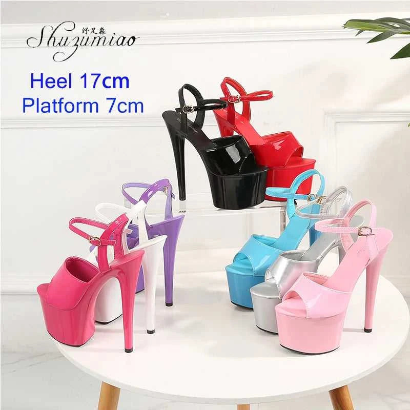 2022 Stripper Pole Dance Shoes High Heels Women Sexy Show Shoes Party Club 13 15 17CM Sandals Platform High-heeled Shoes Wedding The jack market .AU The jack market .AU Step Up Your Style: Trendy Shoes for Every Occasion! $ 94 14:366#Blue leopard;200000124:3434
