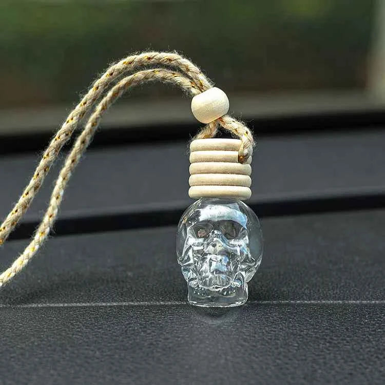 10pcs 10ml Empty Glass Essential Oil Diffuser Bottle with Lid for Car Air Freshener Vent Clip Portable Perfume Fragrance Bottle