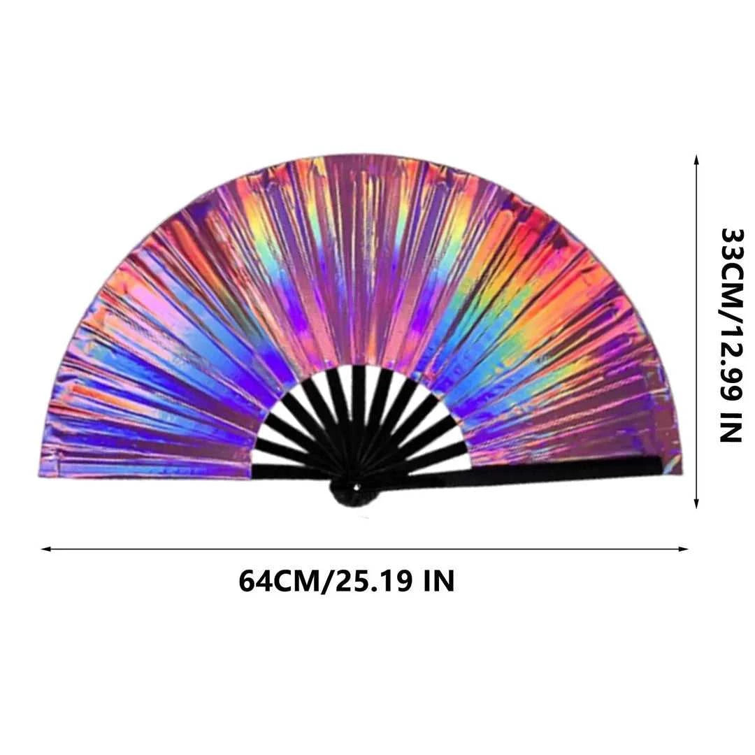 Raves Hand Fan Foldable Craft Holding Lasers Colors Hand Fan Festival Handheld Folding Fan For Dance Decoration Holiday Party The jack market .AU The jack market .AU Home $ 29 14:200000195#silver;200467261:203031825#64x33cm