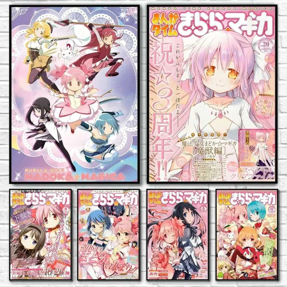 Puella Magi Madoka Magica Pink Girl Poster Sticky Wall Art Printing Waterproof Home Living Bed Room Bar Aesthetic Decor The jack market .AU The jack market .AU Home $ 27 14:29#z10;5:1105#40X50cmNoframe
