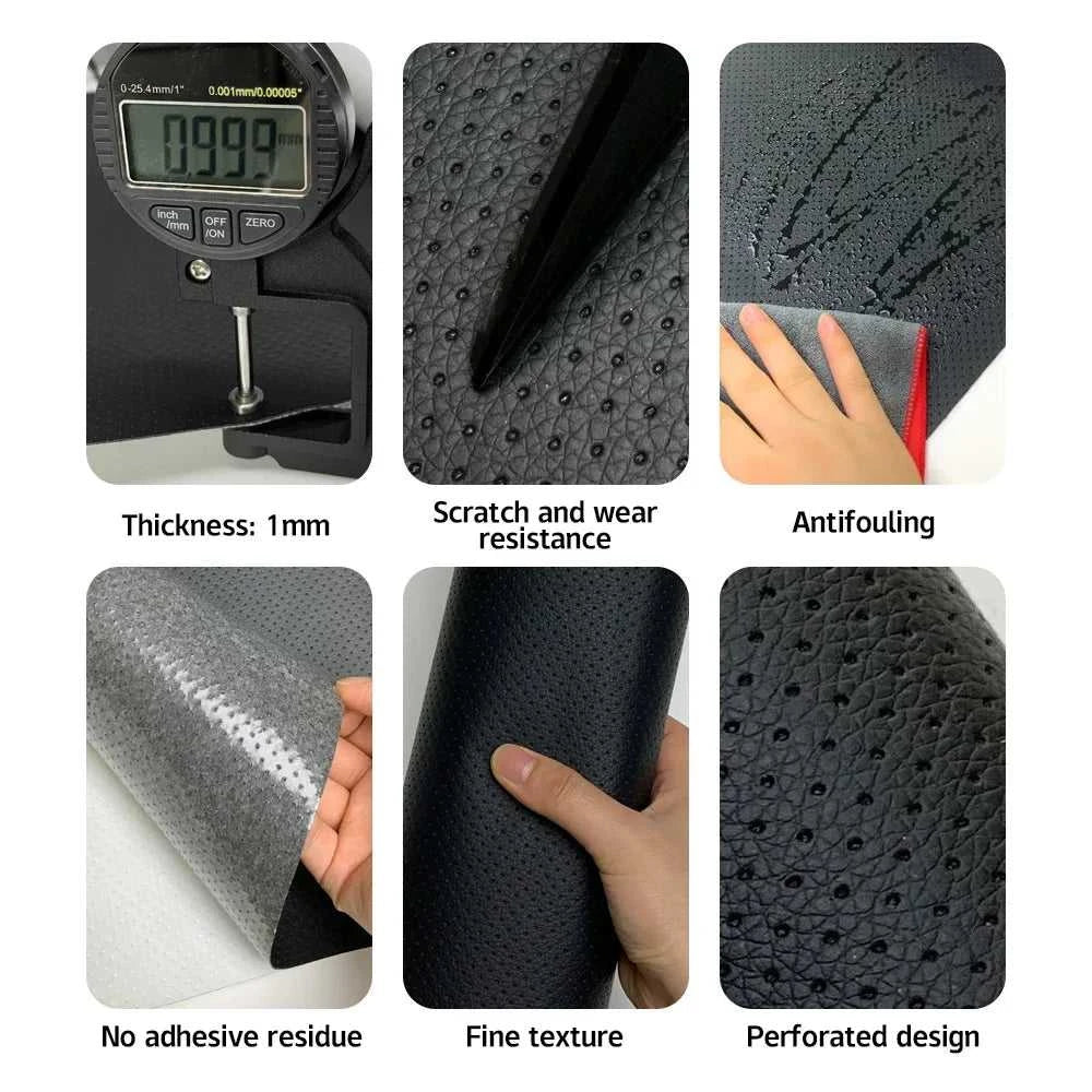 Breathable Perforated Leather Repair Sticker Furniture Sofa Self-adhesie PU Leather Patches for Sofa Hole Bags Car Seats Sticker The jack market .AU The jack market .AU Home $ 46 14:193#Black 40cmx150cm