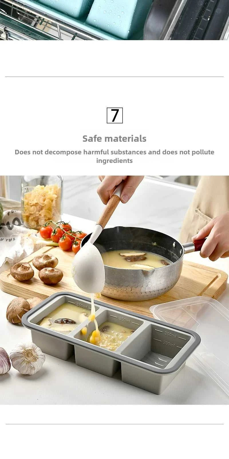 Silicone Freezer Tray ,Freezing Trays with Lid for Meal Prep Silicon Soup Portion Freeze Tray Make Stock Souped Ice Cube The jack market .AU The jack market .AU $ 39 14:350853#2grid-blue