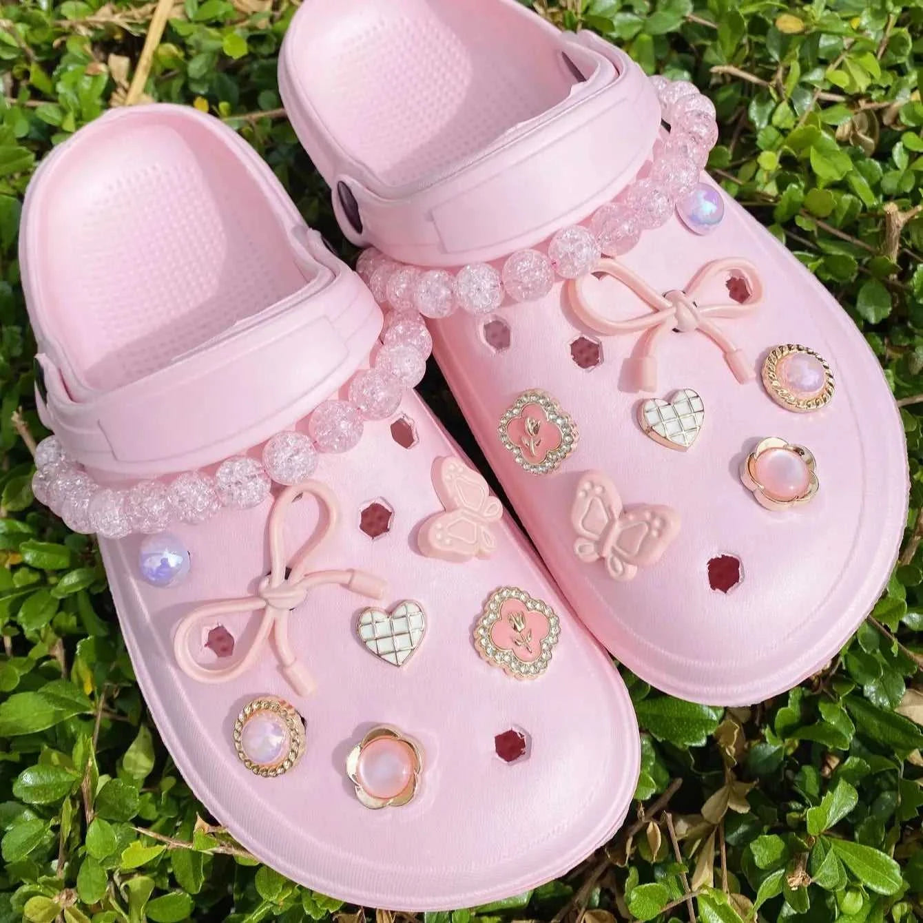 16 pink (bow, little butterfly, flower, heart, broken bead chain) accessories - easy-to-install detachable DIY decorations for c The jack market .AU The jack market .AU Step Up Your Style: Trendy Shoes for Every Occasion! $ 51 14:1052#fsszz
