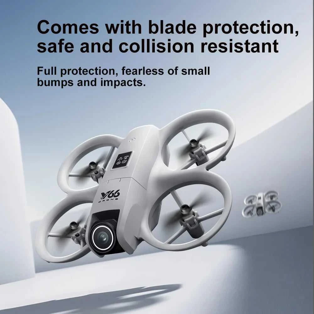 V66 Mini Drone 4K Profesional Dual Camera Headless Mode Obstacle Avoidance WiFi FPV Dron 360° Flip RC Quadcopter Toys for Kids The jack market .AU The jack market .AU Drones $ 85 14:10#Grayish White