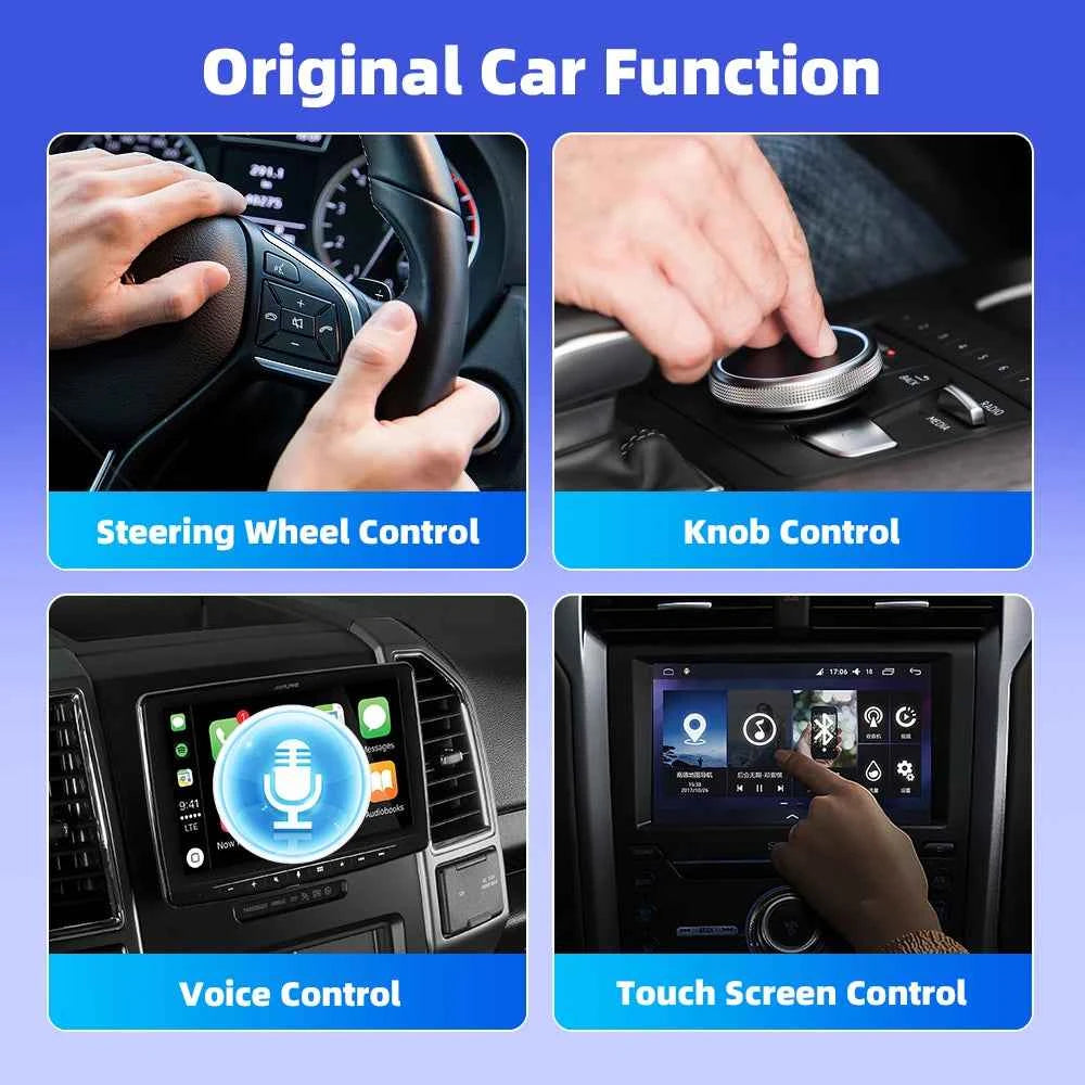 Carplay Android Wireless 2-In-1 Adapter Car Gadget Smart Magic Box Plug and Play 5Ghz Wifi Plug and Play Seconds Link