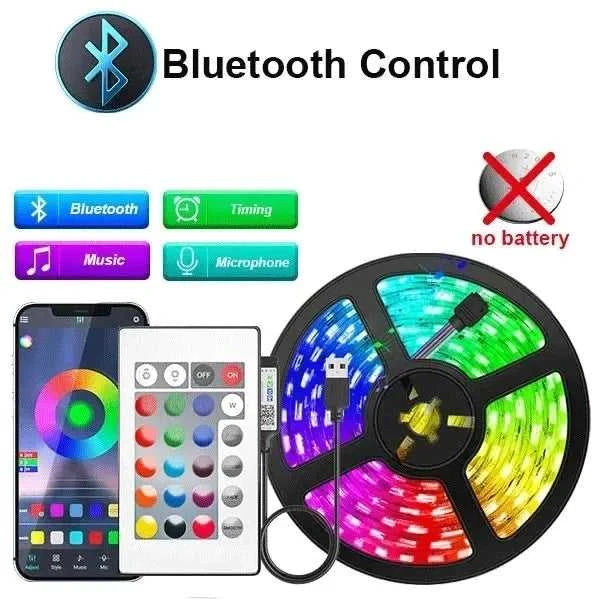 Smart Led Lights Strips 5V 5050 Rgb Ice String Fairy Lights Bar Lighting Bluetooth App Control Adhesive Usb Led Ribbon Tape Lamp The jack market .AU The jack market .AU Home $ 74 136:9131281595#24KEY Bluetooth;200007763:201336100;249:200006305#None Waterproof;380:200746124#30m-1181.1Inch