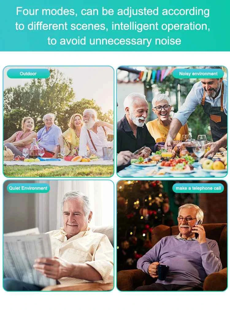 HearingPro Bluetooth Hearing Aids - 12 Channels, APP Control, Noise Reduction for Seniors