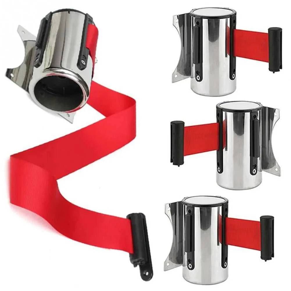1pc Retractable Ribbon Barrier Crowd Control Outdoor Stainless Steel Wall Mount Red Belt Sport Stanchion Queue Rope Barriers The jack market .AU The jack market .AU Home $ 67 14:200003699