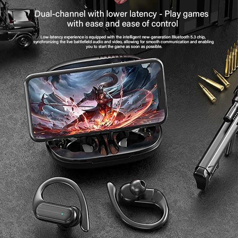 The A520 wireless Bluetooth headphones feature high-quality, high-definition sound, stereo earbuds, sweat-proof touch lights The jack market .AU The jack market .AU Accessories Electronics $ 64 14:193#Black