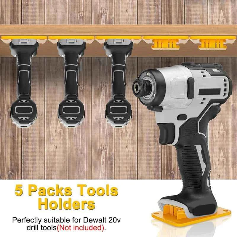 Dewalt/Makita/Milwaukee Battery Storage Rack - 5/10 Pack Wall Mount Bracket for 14.4V & 18V Li-ion Batteries